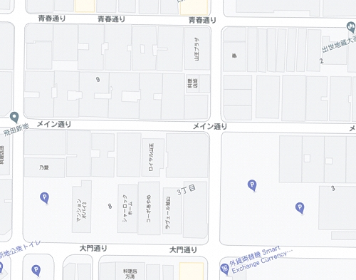 飛田新地の地図